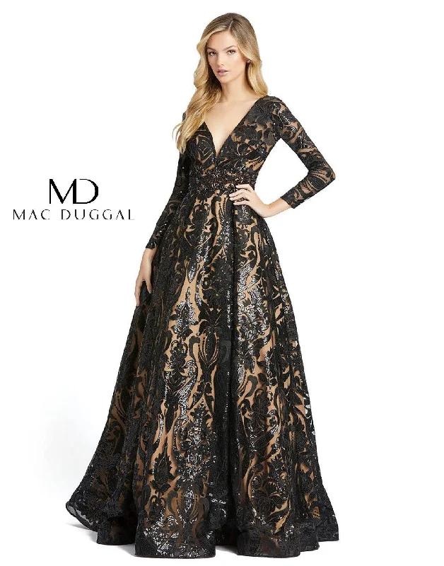 Shop Now and Save!Mac Duggal Long Sleeve Sequins Ballgown Sale