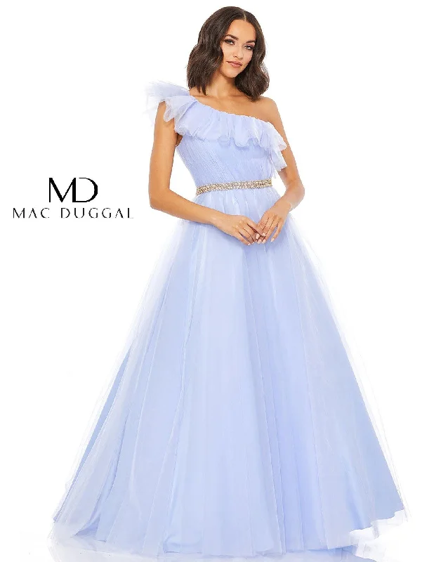 Crazy Discounts Inside!Mac Duggal 67556 Prom Long One Shoulder Formal Gown