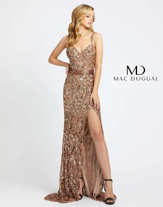 Save Up to 50% Off!Mac Duggal 4691 Long Spaghetti Strap Formal Dress