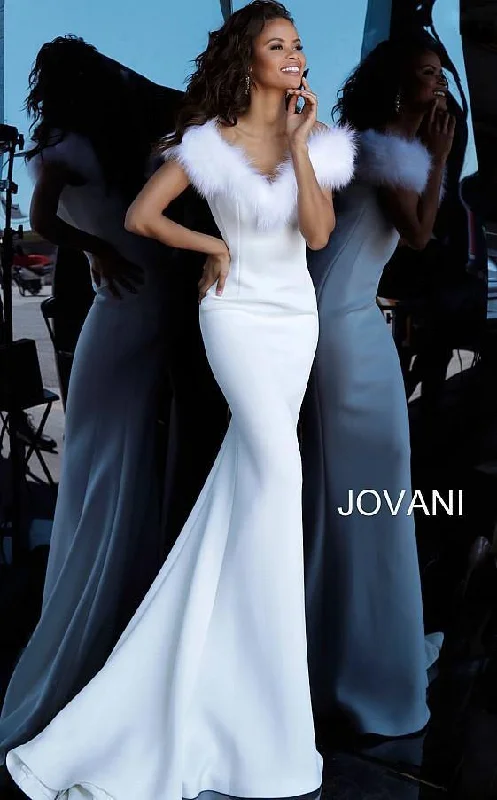 The Best Sale of the Year!Jovani 63884 Long Off Shoulder Evening Mermaid Gown