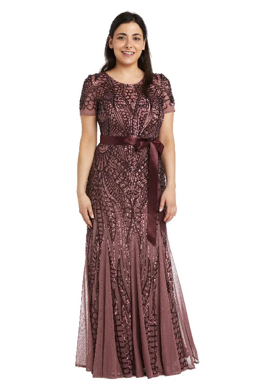 Crazy Discounts Inside!R&M Richards 7285P Long Formal Sequins Petite Dress