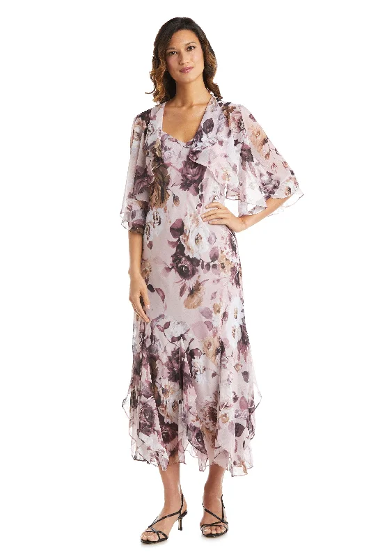 Steals and Deals Await!R&M Richards 7915 Long Two Piece Floral Jacket Dress