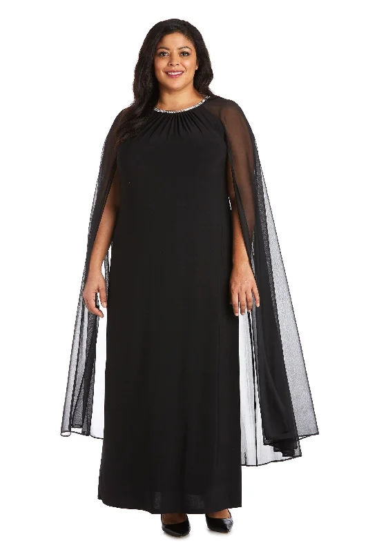 Special Offer – Act Fast!R&M Richards 2487W Plus Size Long Formal Cape Gown Sale