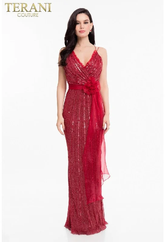 The Sale You’ve Been Waiting For!Terani Couture 1821E7111 Sleeveless Long Prom Dress