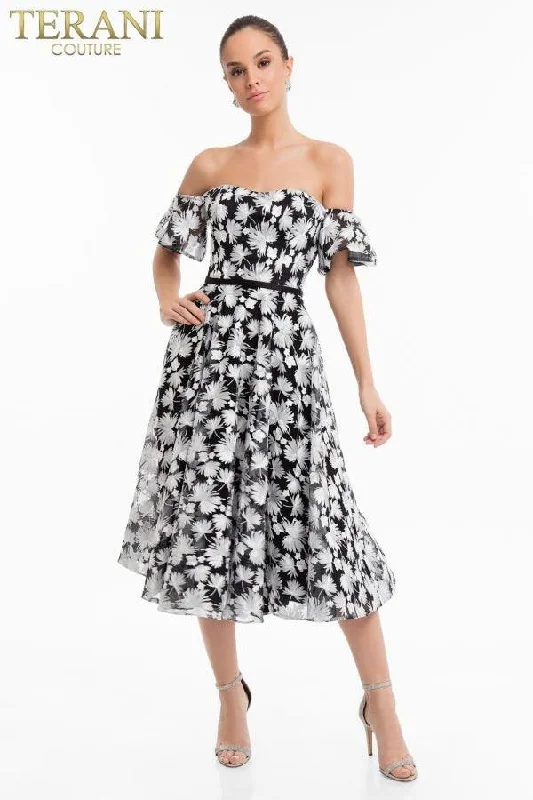 Special Discounts Inside!Terani Couture 1822C7056 Off Shoulder Short Dress