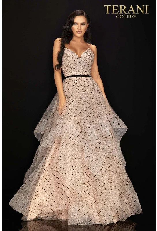 Exclusive Offers You’ll Love!Terani Couture 2011P1200 Spaghetti Strap Long Prom Gown