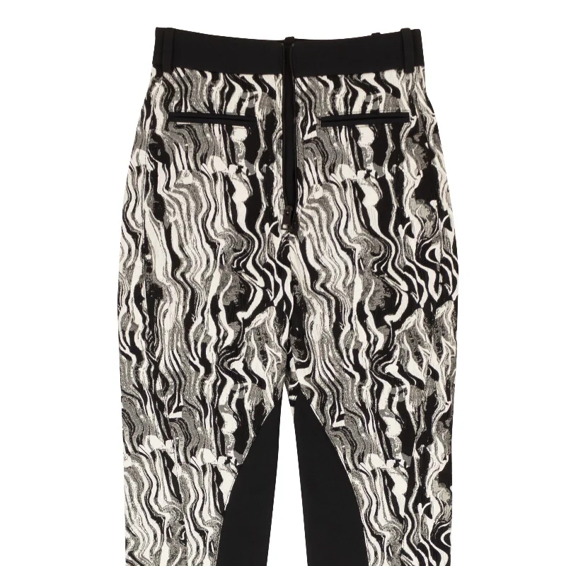 Instant Savings Await!Black & White Damaged Tapestry Pants