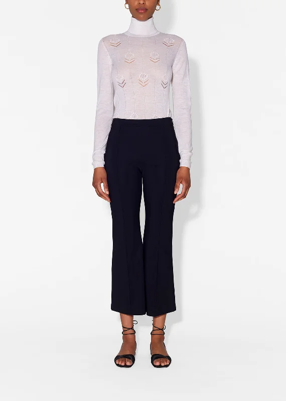 Get It Before It’s Gone!Bonded Neoprene Cropped Flare Pant