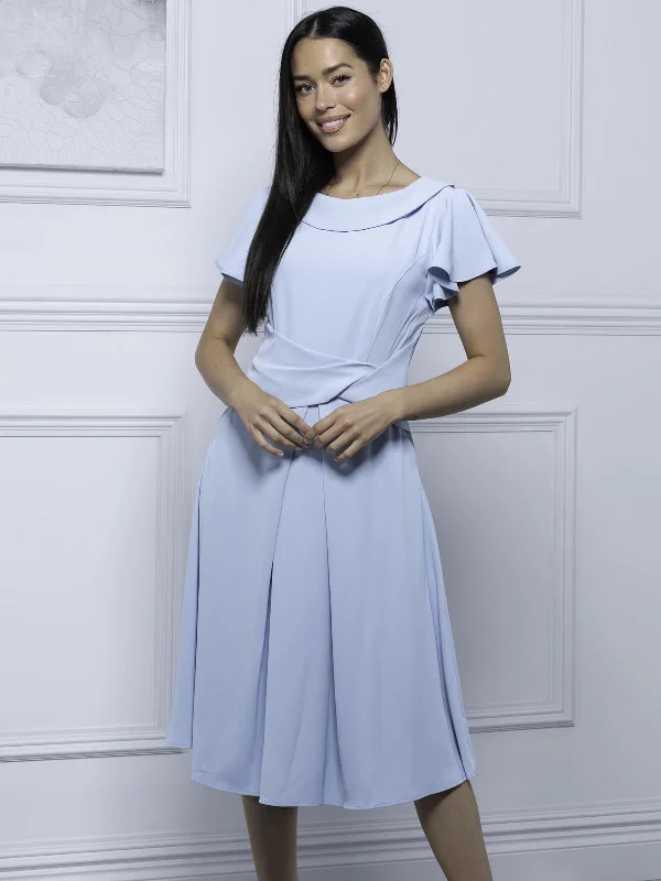 Special Discounts Inside!Jolie Moi Jaelyn Flare Sleeve Dress, Light Blue