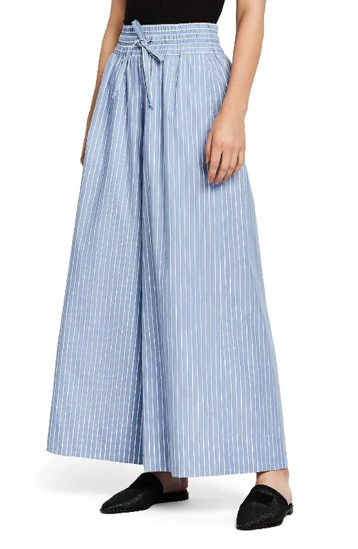 Amazing Prices You Can’t Resist!Crispy Wide Leg Pant In Blue/white