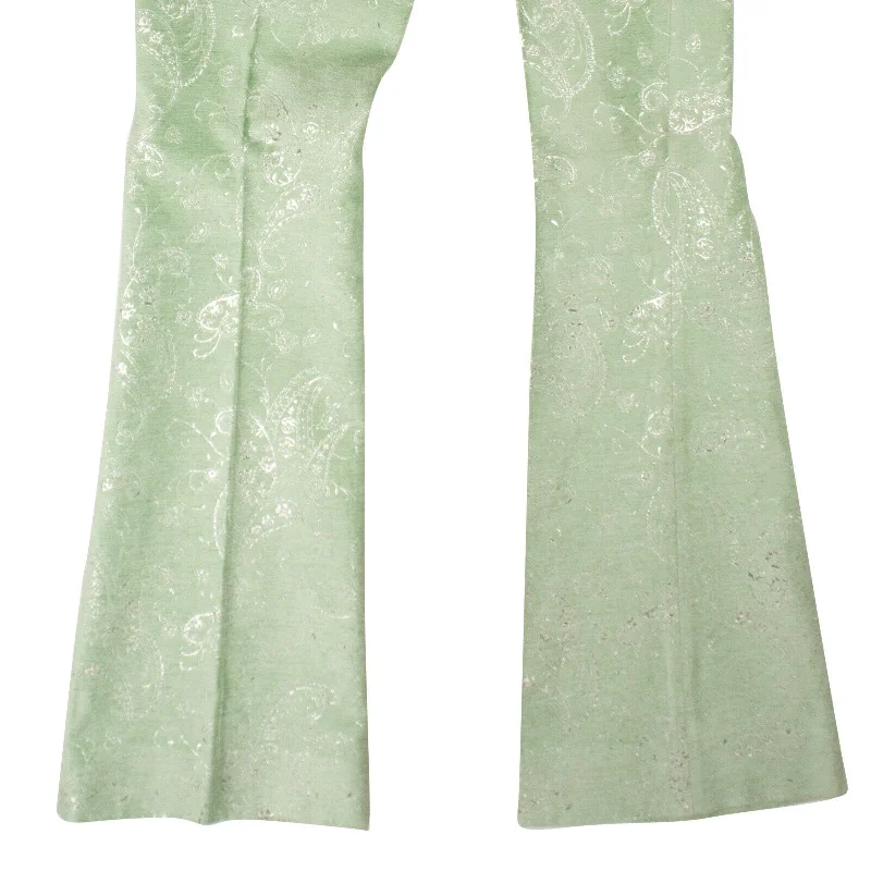 Your Chance to Save is Now!Green Paisley Velvet Glitter Pants