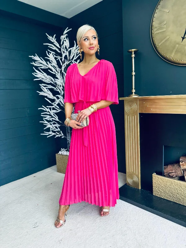 Shop the Hottest Deals!Hollie Occasion Midi Dress Fuchsia