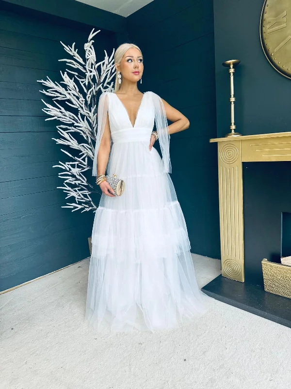 Don’t Wait – Shop Today!Marian Tulle Maxi Dress White