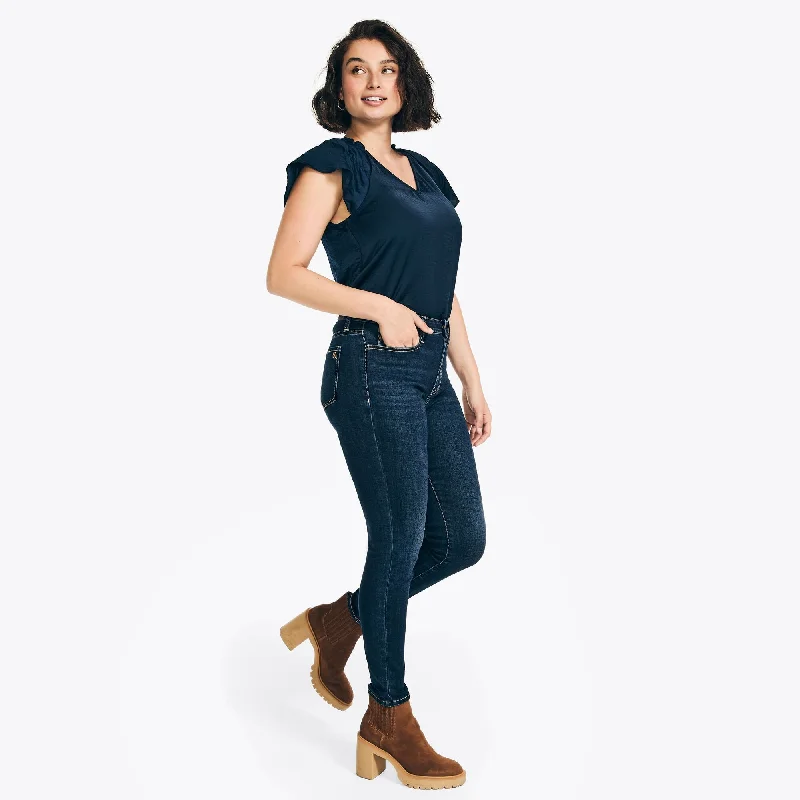 Save More with Every Purchase!Nautica Womens Sustainably Crafted True Flex High-Rise Curvy Fit Skinny Denim