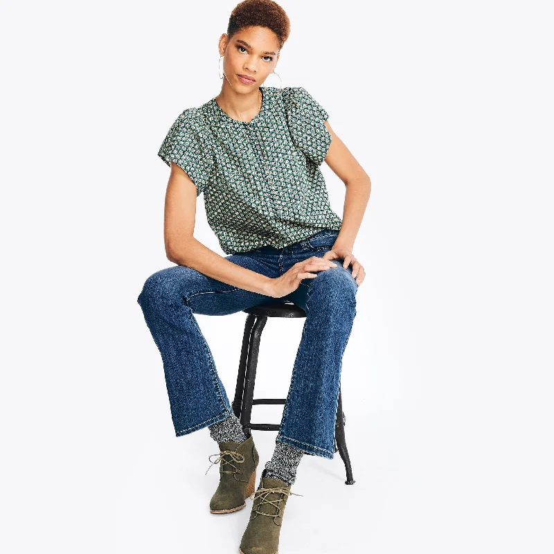 Find the Best Deals Here!Nautica Womens Sustainably Crafted True Flex Mid-Rise Bootcut Denim