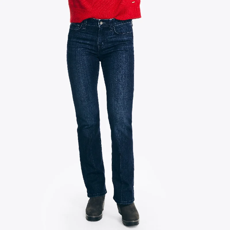 Hurry, Sale Ends Soon!Nautica Womens Sustainably Crafted True Flex Mid-Rise Bootcut Denim