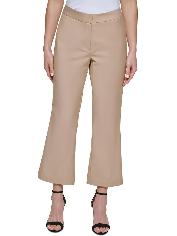 Shop More, Spend Less!Petites Womens Crop Knit Wide Leg Pants