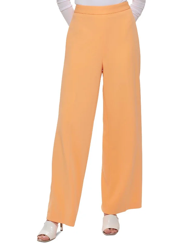 Amazing Prices You Can’t Resist!Petites Womens Solid Knit Wide Leg Pants