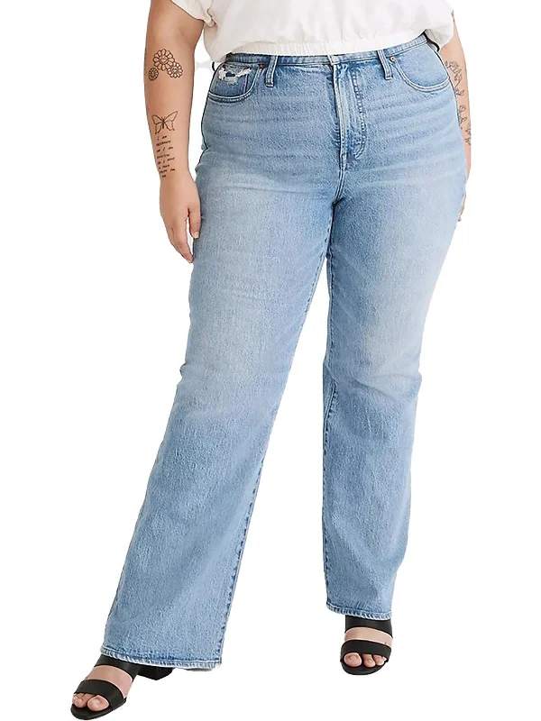 Exclusive Deals Just for You!Plus The Perfect Vintage Womens High Waist Light Wash Flared Jeans