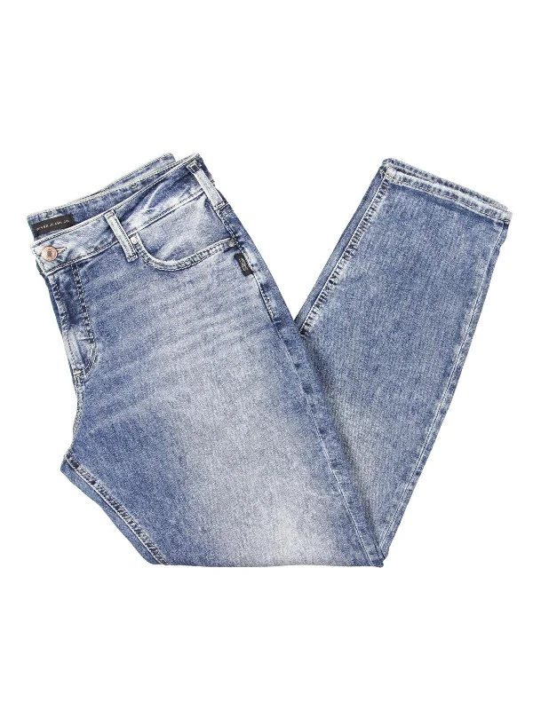 The Best Deals Won’t Wait!Plus Womens Mid-Rise Faded Boyfriend Jeans