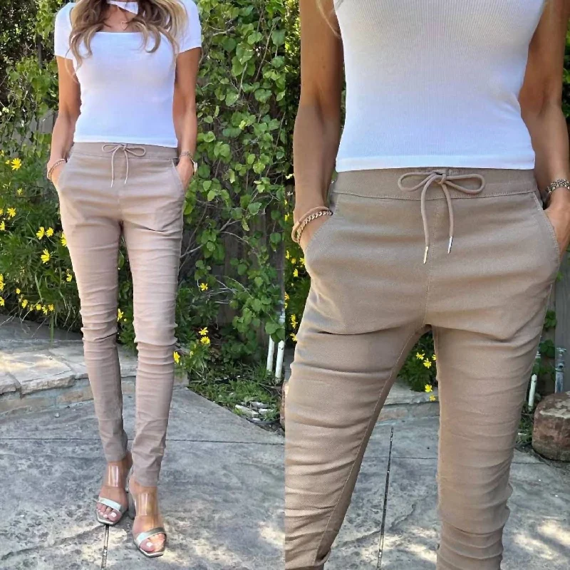 Get Ready to Save!Shely Jogger In Bronze Herringbone
