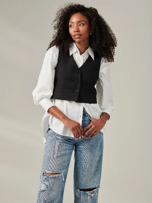 The Best Deals Won’t Wait!Tailored Waistcoat, Black