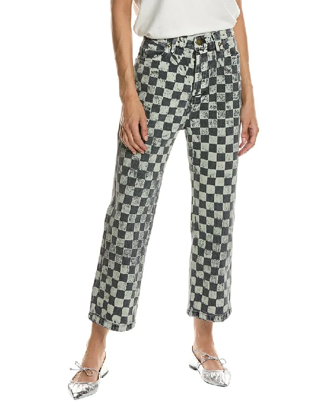 Hurry, Sale Ends Soon!THE GREAT The Hero Black Check Stamp Jean