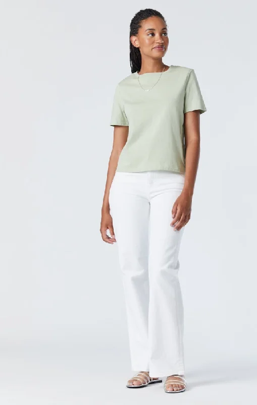 New Discounts Just Dropped!VICTORIA WIDE LEG JEANS IN WHITE STRETCH