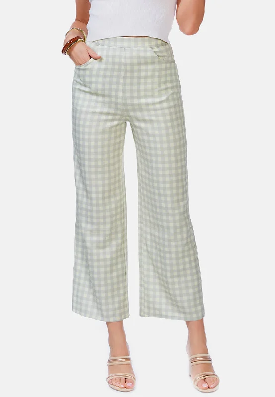 Save Like Never Before!watercolour checks stretchable pants