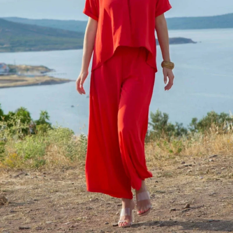 Must-Have Deals Inside!Wide Leg Pant In Coral