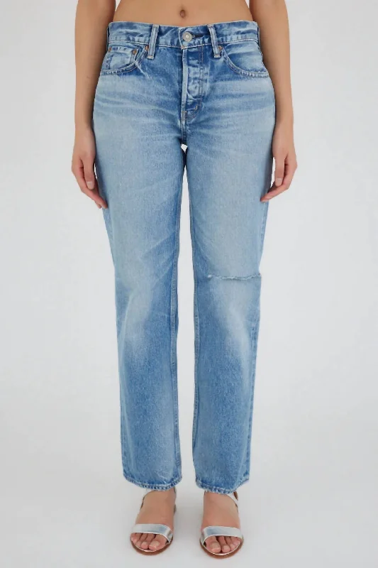 More Discounts, More Joy!Women's Ballard Wide Straight Mid Rise Jeans In Light Blue
