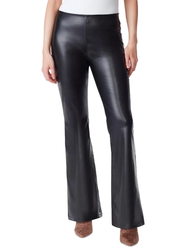 Unlock Huge Savings Now!Womens Faux Leather Flared Pants