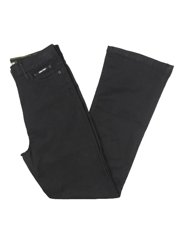 One Click Away from Big Savings!Womens High Rise Solid Flare Jeans