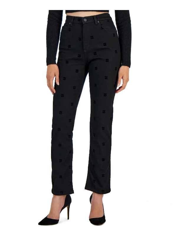Save More with Every Purchase!Womens Logo Denim Straight Leg Jeans