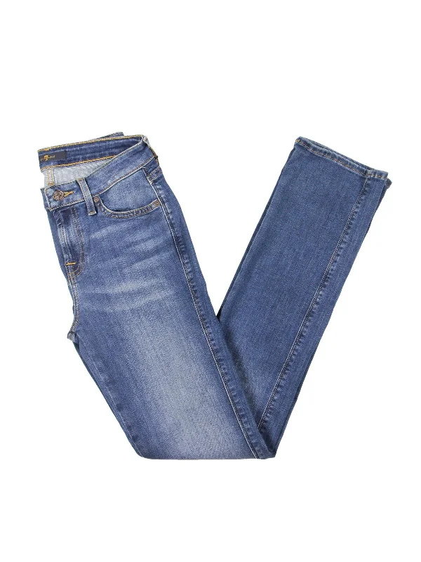 Hurry, Sale Ends Soon!Womens Mid-Rise Faded Skinny Jeans