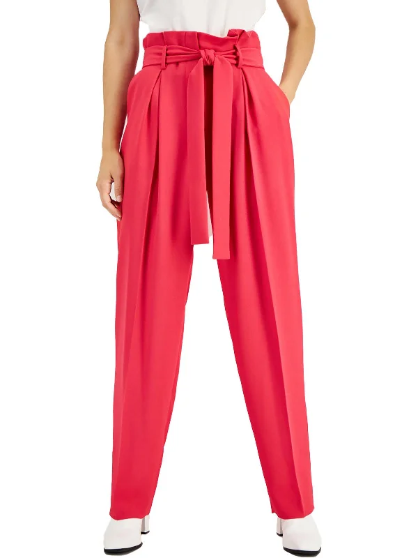 Get It Before It’s Gone!Womens Paperbag Waist Polyester Dress Pants