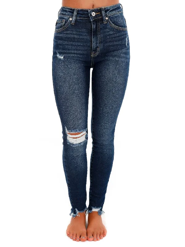 Time to Snag a Bargain!Wrong Timing High Rise Ankle Skinny Jean In Dark Wash
