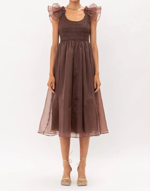 Savings You Can’t Ignore!Aurora Midi Dress in Brown