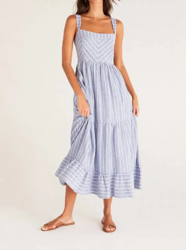 Time to Save Big!Ayla Midi Dress In Marina Blue