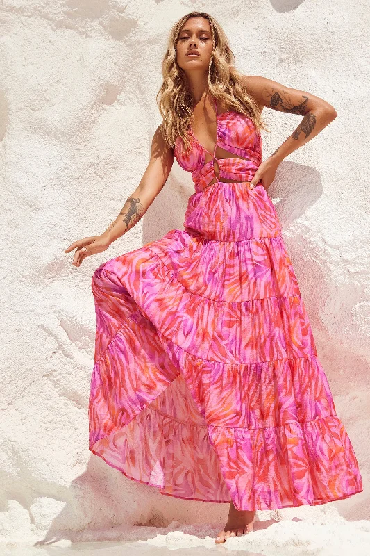 Seasonal Sale – Shop Now!Dreamy Sun Maxi Dress - Pink Multi