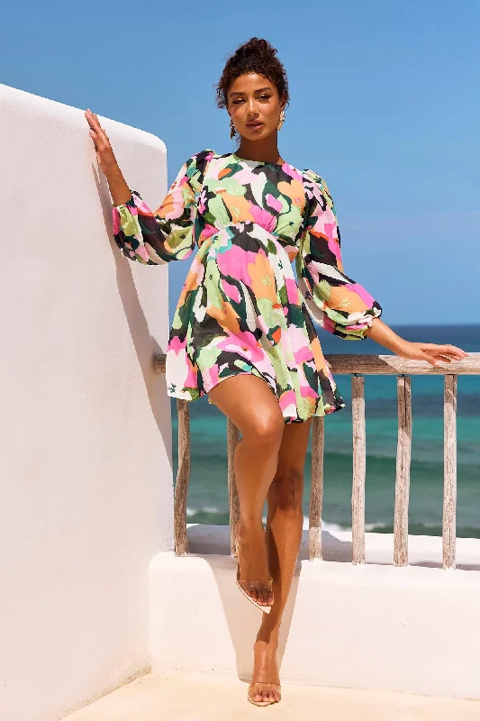 Flash Sale – Act Fast!End Game Mini Dress - Green Multi