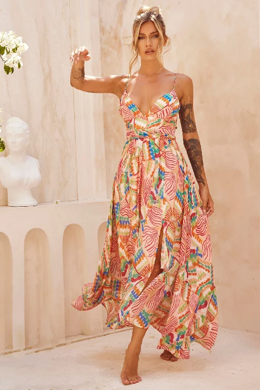 Biggest Sale of the Season!Everywhere Beyond Maxi Dress - Beige Multi