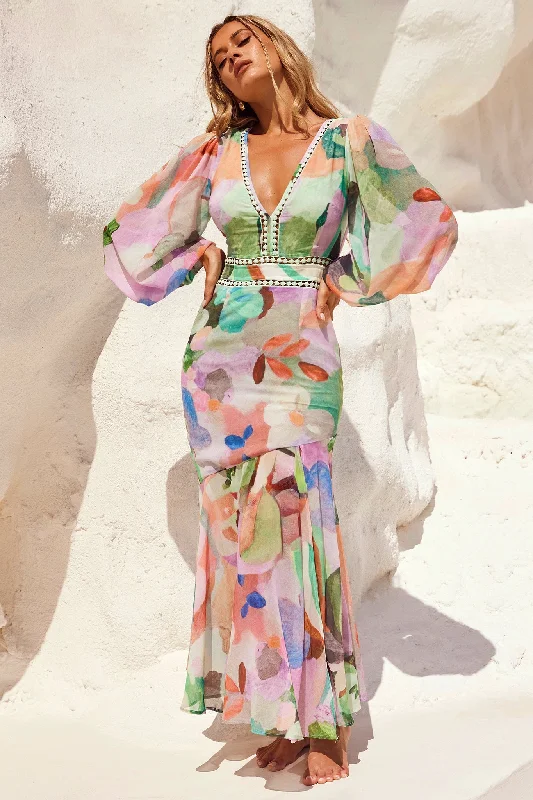 Time to Save Big!Fine Sweet Maxi Dress - Mint Multi