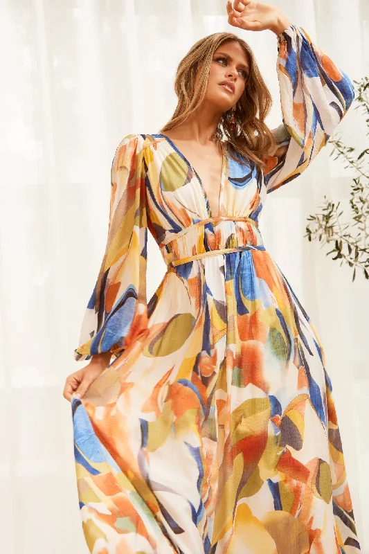 Sale Alert – Get Ready to Shop!Flow State Midi Dress - Green Multi