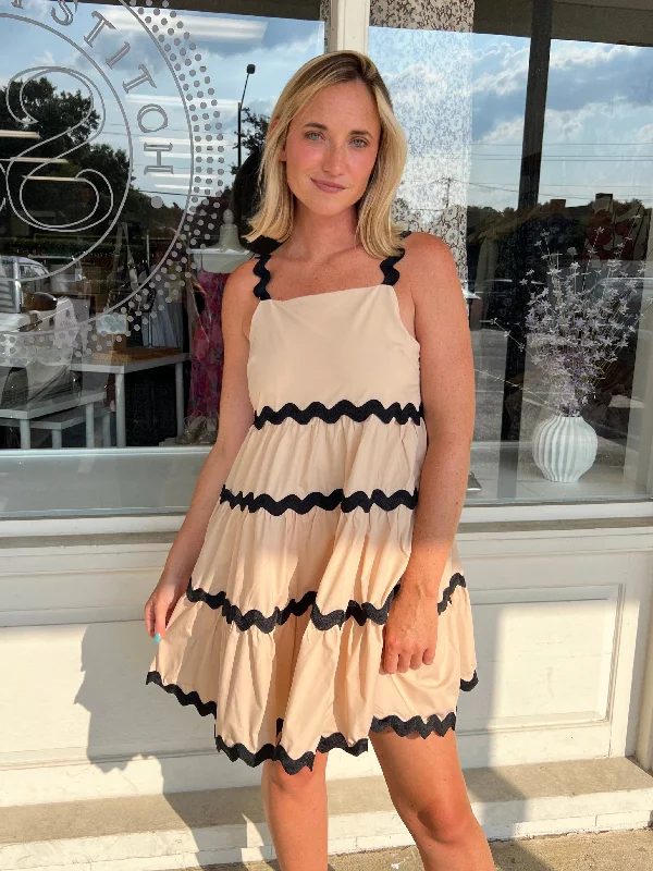 Score Huge Discounts Today!For The Girls Ric Rac Mini Dress