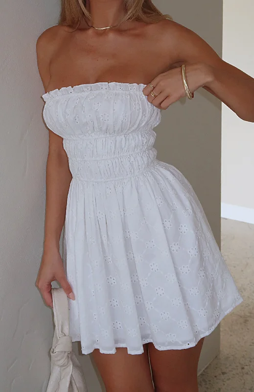 Hurry! While Supplies Last!Girly Girl Mini Dress White