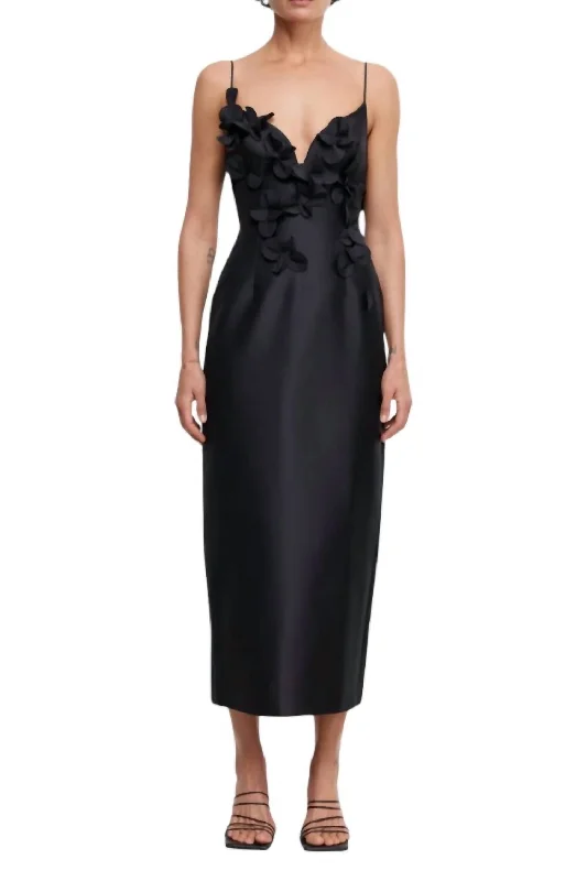 Your Favorite Sale is Back!Isla Column Midi Dress In Black