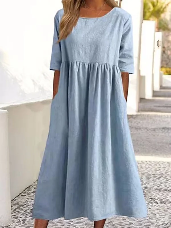 Best Offers of the Month!Jaelle | Midi Dress with Half Sleeves
