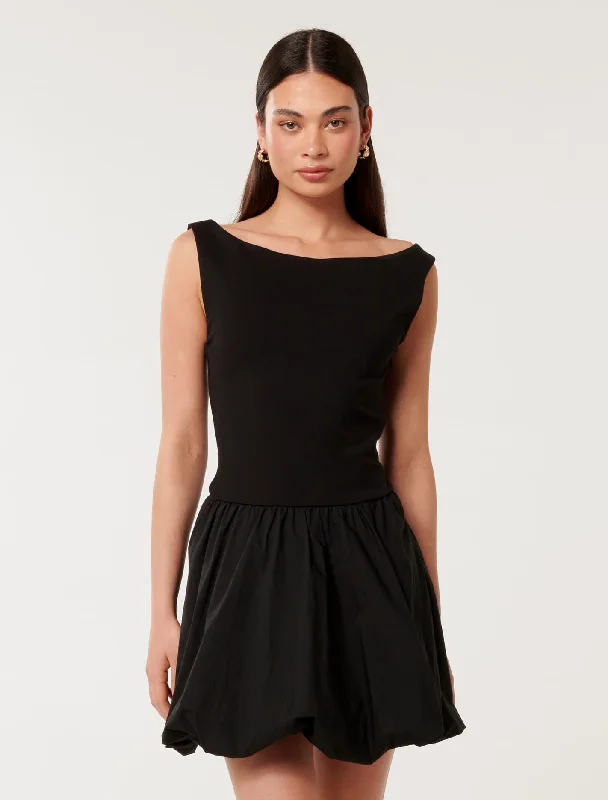 Bigger Savings, Better Shopping!Jayla 2 In 1 Bubble Hem Mini Dress