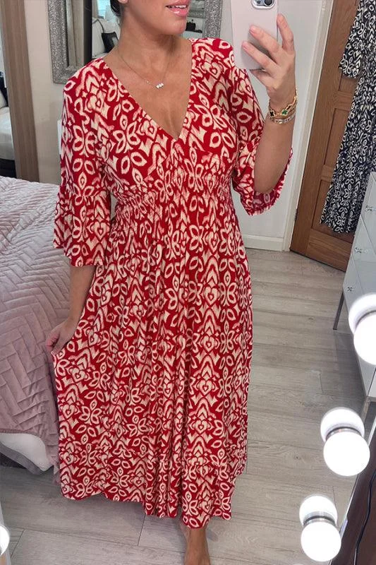 Your Shopping Wish, Our Discount Command!Kiara - V-neck Maxi Dress